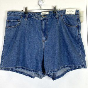 Abercrombie & Fitch Jean Shorts Womens Plus Size 20 High Rise The Loose Short